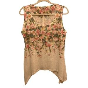 S/S Floral Top Size Petite Large